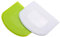 2PCS Grattoir à pâte,Spatule à pâte,Plastique Coupe Pâte Spatule,Carte à pâte,Outil à Lisser Les Gâteaux,Grattoir à Pizza pour Cuisine, Pâtisserie, Crêpes,Blanc&Vert