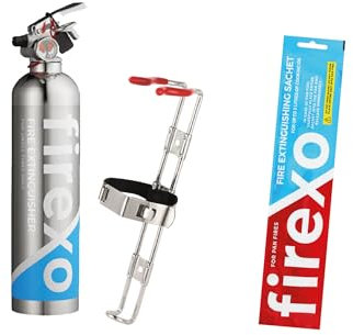 Estintore piccolo Firexo (500 ml) e bustina di estintore Pan - Confezione multiuso di estintore per TUTTI GLI INCENDI