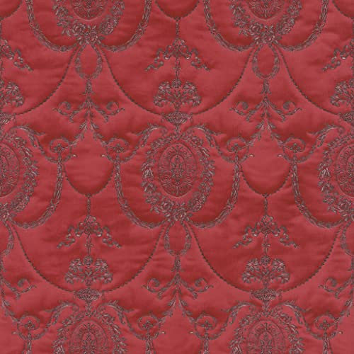 Rasch Tapeten Vliestapete (Classic-Chic) Rot schwarze 10,05 m x 0,53 m Trianon XIII 570861, Dunkelrot
