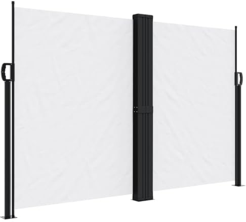 vidaXL Windscherm uittrekbaar 160x1000 cm wit