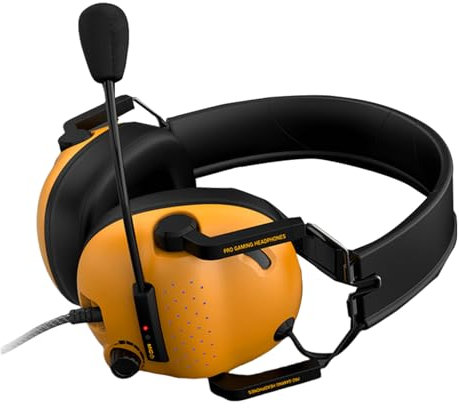 Javoryxh Auriculares para juegos con micrófono, auriculares sobre la oreja con micrófono con cancelación de ruido, sonido envolvente estéreo 7.1 para laptop