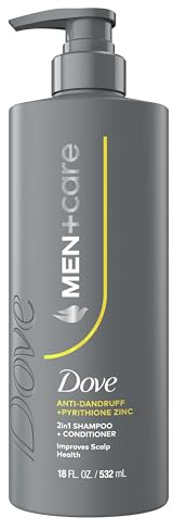 DOVE MEN+CARE 2-in-1 Shampoo + Conditioner Anti-Dandruff 1 ct to Improve Scalp Health, with Pyrithione Zinc, 18 oz