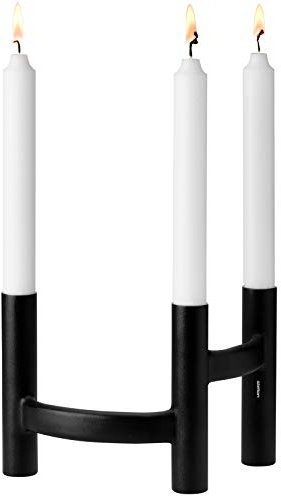Stelton - Kerzenständer, Kerzenhalter - Ora - Edelstahl - schwarz - 20 x 8 x 13 cm