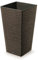 IMJ-Global Vaso per Fiori piante Quadrato Furu Square ECO WOOD Decorativo in Plastica e Legno 33% cm da Interno Esterno 24x24x45 cm Quadrato Caffè Design Moderno 19 Litri