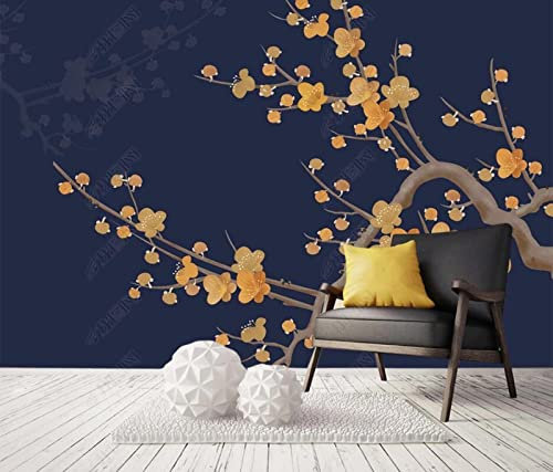 Papel Pintado 3D Ciruela Retro Papel Tapiz Fotomurales Moderno Murales -313414 150x105cm