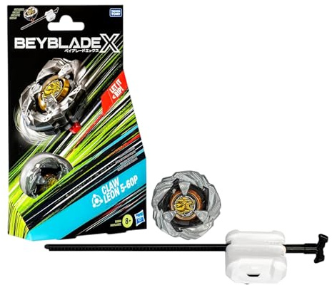 Beyblade X Claw Leon 5-60P Starter Pack Set, Balance Type Right-Hand Turning Top and Launcher, Fight Toy for Boys and Girls from 8 Years
