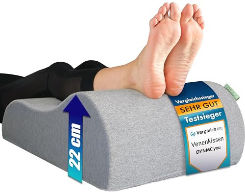 DYNMC you Ergonomisches Venenkissen Beinhochlagerungskissen – Beinkissen zur Entlastung der Beine, Lagerungskissen Erwachsene, Oeko-Tex geprüft, mit Beinstütze, ideal als Beinauflage & Fußkissen Bett