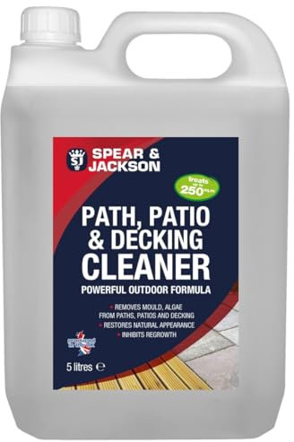 Spear & Jackson Path, Patio & Decking Cleaner,Powerful Outdoor Formula, Treats 250 sq.m (5L)