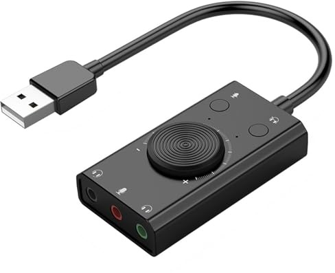 Adattatore USB per scheda audio esterna con microfono da 3 5 mm per cuffie per PC, laptop, desktop, USB