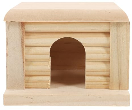 BESTOMZ Refugio de Madera para Hámster y Mascotas Pequeñas, Desmontable Ambiente Cálido y Acogedor Adecuado para Jaulas y Refugios de Hámster