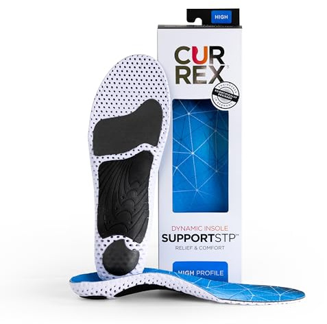 CURREX SupportSTP – Arch Support Insole w/Superior Cushioning & Airflow, Heavy Duty Shell for Less Fatigue – Comfort, Athletic, Casual and Work Shoe Inserts, Men & Women – High Arch, Medium