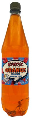 TOPPDOGZ Slush Snow Cone Syrup 1 Litre Orange slushie slushy snowcone