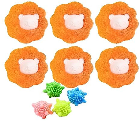 HSAJS Palline Cattura Peli Animali Riutilizzabili Sfere Pulizia Lavatrice Raccoglitore Peli Cane Gatto Asciugatrice