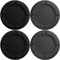 Replacement Button Caps for Switch Joycon, Thumb Grips 4 PCS Soft Silicone Analog Thumb Joystick Grips, Thumbsticks Protector Covers for Nintendo Switch & Switch Lite(Black + Grey)
