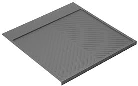 Emuca - Protector fondo mueble cocina, fondo fregadero M90, 867 x 580mm, espesor 16mm, Plástico, Gris antracita