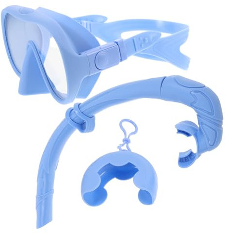 BESPORTBLE 1 Satz Schnorchelset schwimmmaske tauchen zubehör Weitwinkel Taucherbrille schnorchel zubehör Tauchmaske für Erwachsene Schwimmbrille Erwachsene gehärtetes Glas Sky-Blue