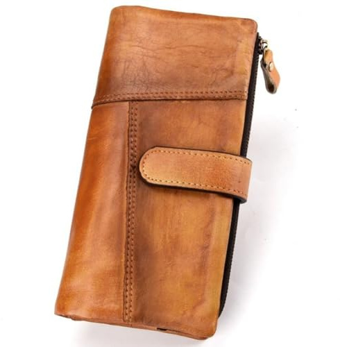 Sanfly Blocking Wallets for Women Leather Long Ladies Wallet Slim Bifold Large Capacity with Zipper Pocket