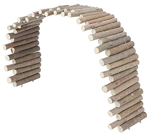 Generic Hamster TräStaket Naturlig Tuggbar Broleksak för Smådjur, Främjar Motion och Koordination, för Hamster Marsvin Chinchilla, 1 X Staket (30 cm Staket modell)