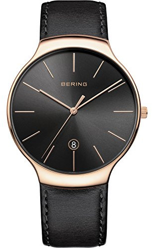 BERING Damen und Herren Uhr Quarz Movement - Classic Collection mit Kalbsleder und Saphirglas 13338-462 Armbandsuhren - 3 ATM