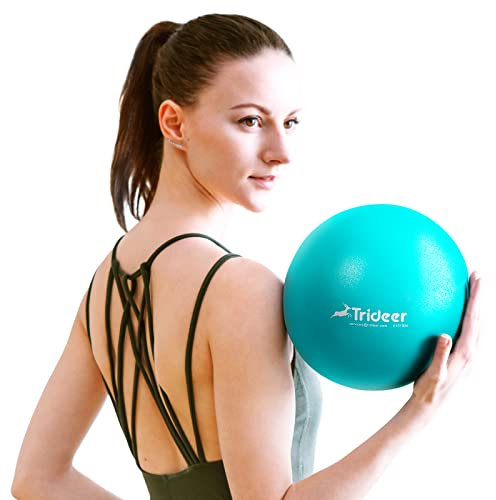 Pilates Exercise Ball, 23cm / 9 Inch, Anti-Burst, 120kg Capacity for Yoga, Core Balance Training, Physical Therapy (Includes Inflatable Straw)