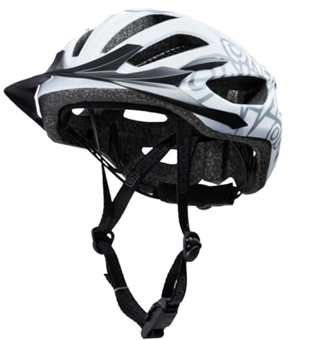 O'NEAL Casque de Vélo I Casque VTT Dynamique avec de Larges Trous d'Aération I Norme de Sécurité EN1078 I Enduro Helmet Q RL V.22 I Casque Vélo Homme et Femme | Blanc | Taille S