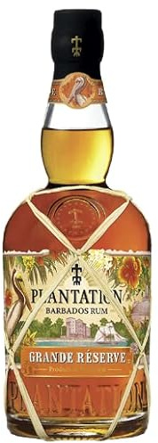 Plantation Grande Réserve Barbados Dark Rum Blend, Double-Aged in Bourbon Casks then French Oak in SW France, 35cl, 40% ABV – Tropical Fruit, Vanilla & Coconut for Cocktails, Rum Punch & Gifts