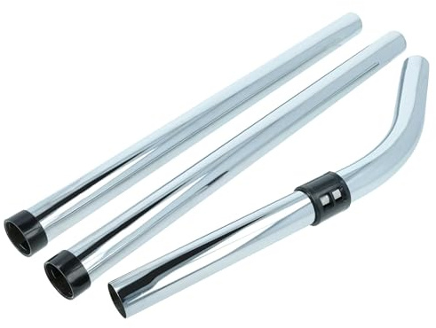 vhbw 3x Tube 3 pièces avec extension compatible avec Numatic NED900, Nupro Reflo aspirateur - raccord 32mm, 50-150cm, argenté
