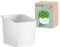 tesa Accesorios de Cocina, Maceta para Hierbas - Macetero Colgante y Autoadhesivo para Plantas Aromáticas Frescas - con Adaptador, Montaje en Pared sin Taladrar - Blanco