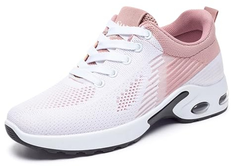 Padgene Womens Sneakers Air Cushion Running Shoes Lightweight Tennis Walking Shoes Mesh Breathable Gym Work Fashion Sneakers Athletic Comfortable Casual