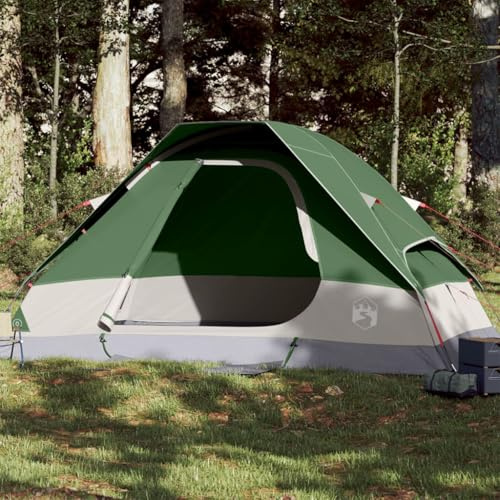 Tino Tech 214 x 150 x 115 cm - Tente de camping d'extérieur pour 2 personnes - Coupe-vent - Tente familiale - Grande tente à lancer - Tente de festival - Tente de trekking - Polyester - Vert