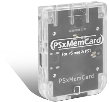 PS1 Memory Card with 512MB Micro SD Card, High Speed Game Memory Card for PS1 & PS One Console, Supports Firmware Upgrade and Saves Game Data Transparent