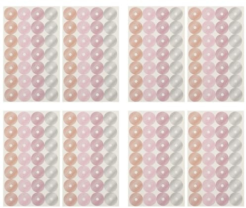 Lurrose Hole Reinforcement Stickers 32 Sheets Paper Hole Punch Reinforcements for Loose Leaf Binder Repair Office School Home Use