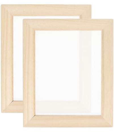 QUARKZMAN Pantalla Para Hacer Papel De Madera 7.1 X 5.9 Pulgadas Kit De Marco Para Hacer Papel Para Manualidades De Papel DIY Hacer Tarjetas, Marcadores, Etiquetas, 2 Paquetes