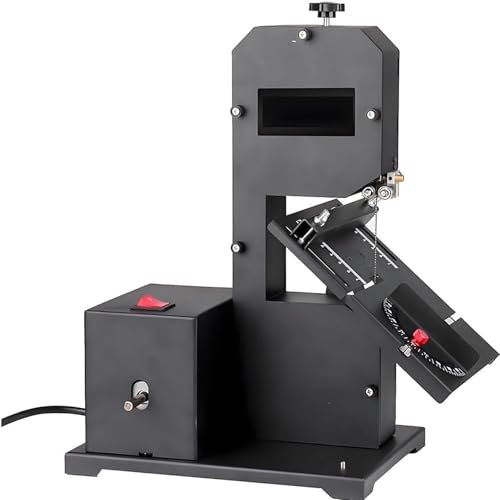 Professional Benchtop Bandsaw for Small Workshops,800W 230V Motor,70mm Cutting Height,90mm Throat,Curves + Straight Cuts, Tilting Metal Table (0-45°),Wood Cutting Machine