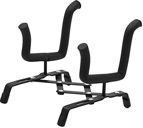 Walmeck Support Métallique Réglable pour Violons Ukulélés Noir, Support Pliable Universel, avec Conception au Sol, adapté aux Ukulélés et Violons de Différentes Tailles, pour une