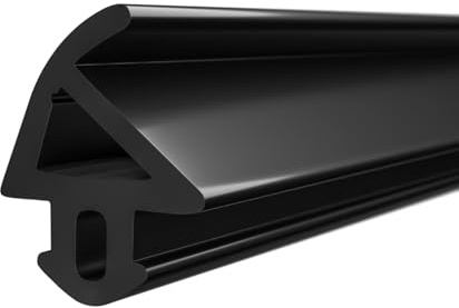 DQ-PP Joint de fenêtre - Noir - 1 m - S-1113 - Pour fenêtre PLASTMO PVC - Joint d'étanchéité en caoutchouc - Joint de fenêtre en plastique - Joint profilé de porte