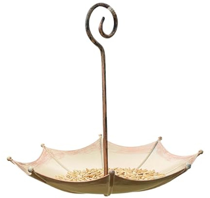 Mangeoire À Oiseaux Parapluie Assiette Nourriture Forme Parapluie | Plateau Nourriture Oiseaux Pour Terrasse, Arrière-Cour, Jardin, Décoration Patio, Balcon, Rambarde, Appartement, Chalet,