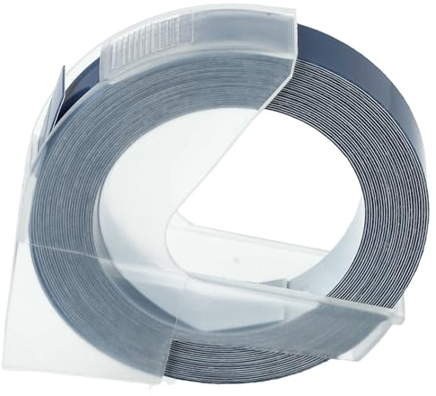 vhbw Ruban de marquage 3D compatible avec Dymo 15447 | 1535, 1540, 1550, 1570, 1575 imprimante d'étiquettes 3m x 9mm Blanc sur Bleu