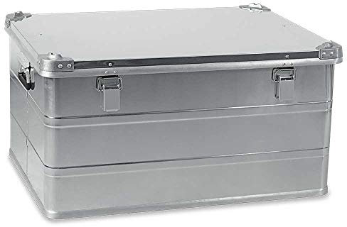 Boîte en aluminium de 156 l avec coins empilables, étanche à la poussière et aux éclaboussures, L x l x H 785 x 580 x 400 mm