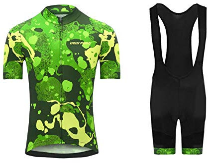 UGLY FROG Kinder Radsport Bekleidung- Jungen Fahrrad Trikot-Set(Trikot Kurzarm+Kurz Radhose)/Radtrikot Kurzarm/Kurz Fahrradhose mit Sitzpolster(Radsport Anzug)