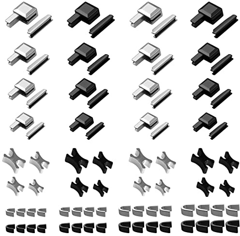 80 Stück Reißverschluss Reparatur Set, 4 Größe (#3#5#8#10) Reisverschlussreparaturset Zipper, Metall Reißverschluss Zipper Ersatz für Kleidung, Koffer, Jacken, Taschen, Jeans (Schwarz/Silbern)