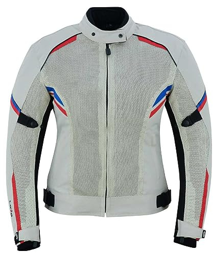 LOVO Veste perforée tricouche d'été pour moto femme (couleur grise), gris, 3XL