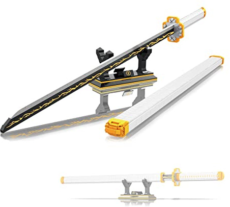 Anime Sword Splicing Building Block Model, 956 PCS, 38.8 Inches, Samurai Sword Set with Scabbard and Stand, Cosplay Anime Sword Katana (DK1506)