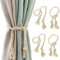 4 Pezzi Fermatende per Tende, Fermatenda in Cotone, Tende Clip per Tende Corda de Cotone Intrecciato a mano, Ferma Tende da Esterno Raccogli Tenda per Interni ed Esterni Tenda Decorazione (Beige)