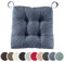 sleepling 2er Set Stuhlkissen, Sitzkissen Eva für Indoor und Outdoor, mit Klettverschluss, 100% Polyester, Made in EU, Maße: 40 (vorne), 35 (hinten) x 38 x 7 cm, Jeans