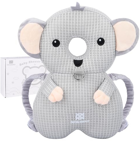 Bebamour Baby Head Guard Baby Sit Me Up Baby Seat Toddler Baby Walking Head Guard Safety Pads, Adjustable Infant Pillow Backpack for Baby Walkers, Koala