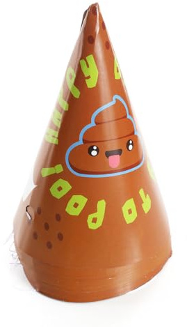 PD Outlet Emoji Poo Disposable Table Decorations – Fun and Festive Party Supplies – Perfect for Birthdays and Celebrations (12 Hats)