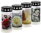 Horeca Candles - Ceri Votivi con Parapioggia - Durata 4 Giorni - Set da 4 Lumini per Cimitero - Cera Bianca - Candela Tombale con Decorazioni