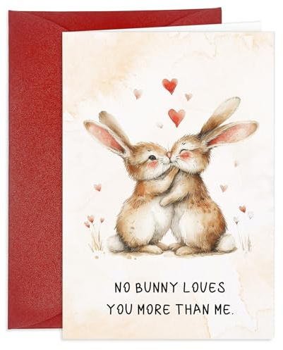 HEYINSHEN Easter Cards with Envelope Funny Easter Cards for Wife Easter Cards for Husband Romantic anniversary Card Funny Animal Pun Easter Card for Girlfriend Boyfriend Birthday Card for Daughter Son