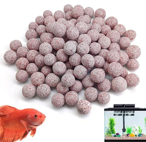 Aquarium-Filtermedien – 500 g Keramik-Mini-Kugeln für Aquarium, Filtermedien-Zubehör, hohe Fläche, Aquarium-Filterball, Filtermedien für Aquariumwanne, Teich, Wasserreinigung
